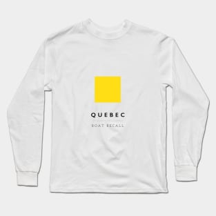 Quebec: ICS Flag Semaphore Long Sleeve T-Shirt